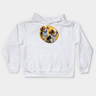 Puppies Playing Kids Hoodie